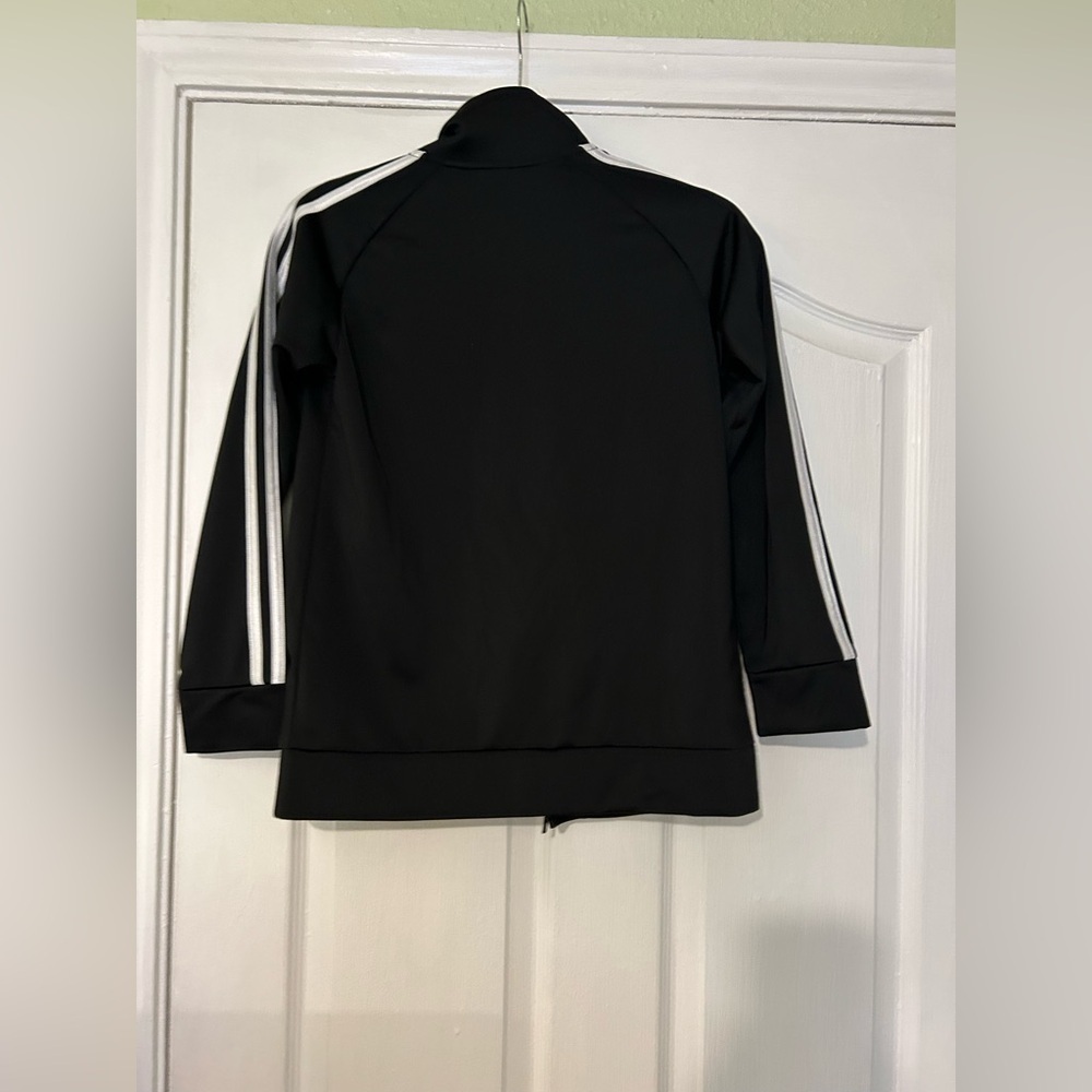 Adidas unisex Athletic Sport Tricot Bomber Jacket, Black Big Kid M 10/12 - Picture 8 of 11